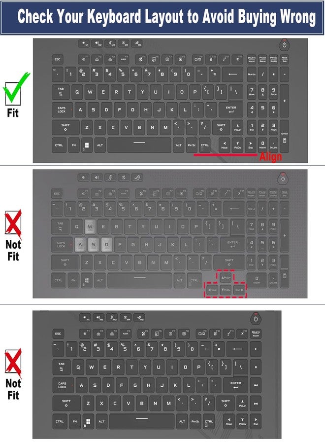 موباي-جول غطاء لوحة مفاتيح فائق النحافة لأجهزة الكمبيوتر المحمولة المخصصة للألعاب ASUS ROG Strix Scar 18/ROG Strix G18 مقاس 18 بوصة، ROG Strix Scar 18 G834 G834JY و ROG Strix G18 G814 G814JI G814JZ G814JU/JV/JYG814JIR/JZR/JVR (TPU) - Image 2